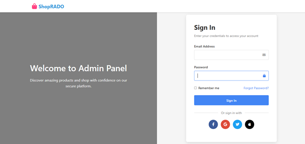 Admin Login Page